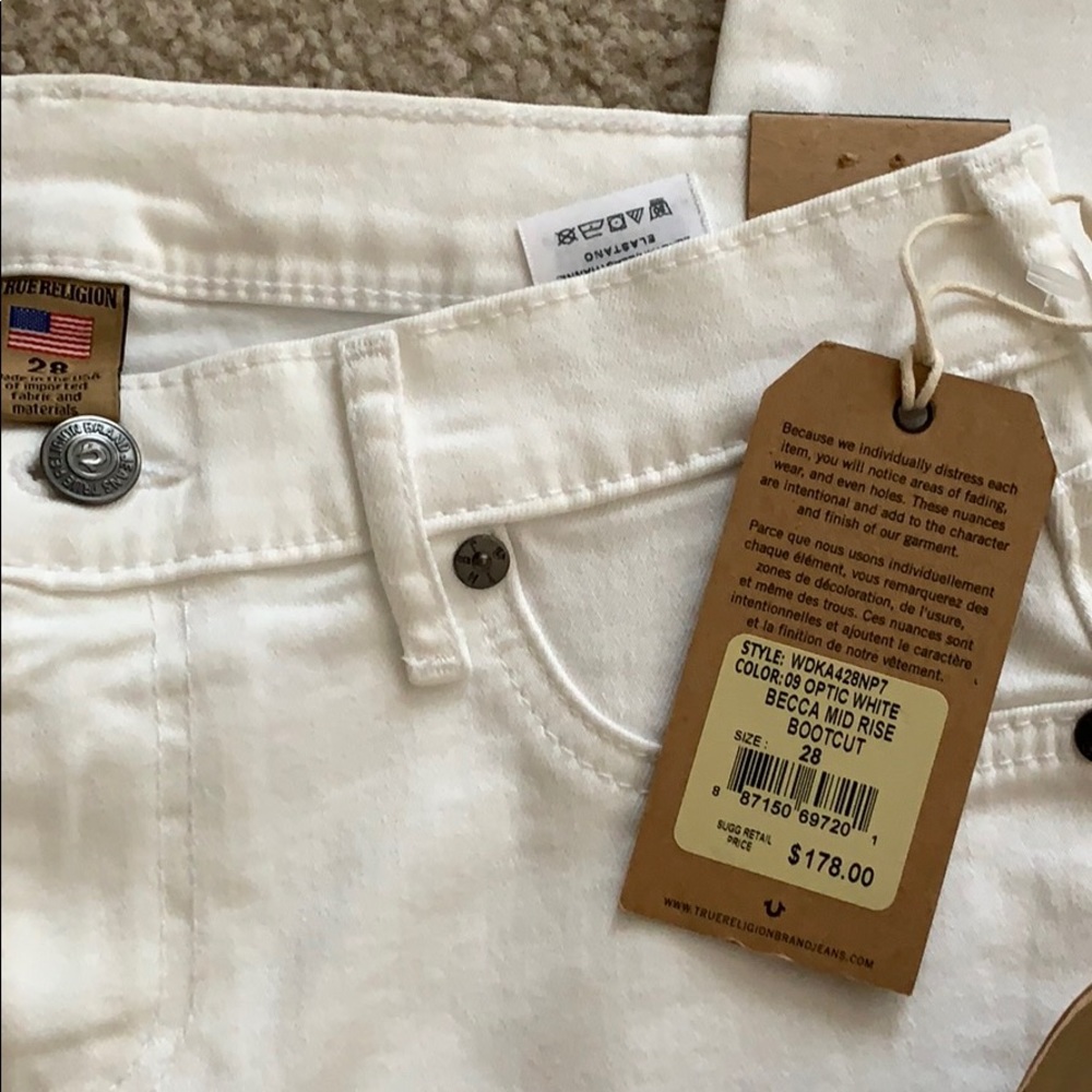 True Religion White Jeans - Picture 3 of 8